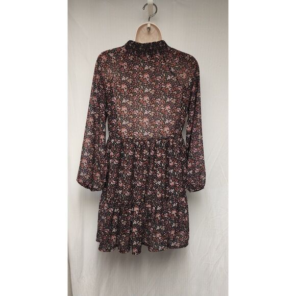 American Eagle Floral Dress Babydoll Long Leeve Dress Small Button Down Size XS - Picture 4 of 8
